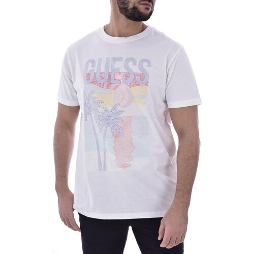 Υφασμάτινα Άνδρας T-shirt με κοντά μανίκια Guess M4GI15 I3Z14 Άσπρο
