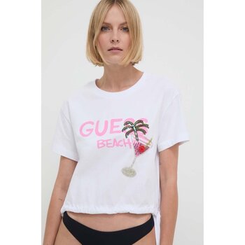 Υφασμάτινα Γυναίκα T-shirts & Μπλούζες Guess E4GI03 I3Z14 Άσπρο