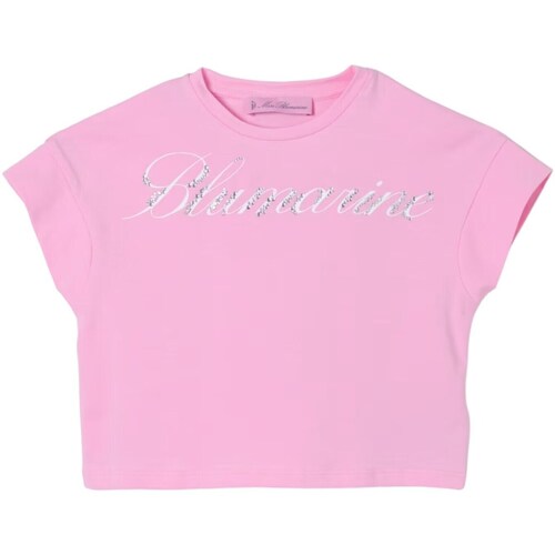 Υφασμάτινα Κορίτσι T-shirt με κοντά μανίκια Miss Blumarine IA4135J5003 Ροζ