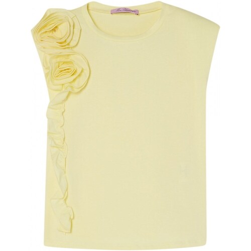 Υφασμάτινα Κορίτσι T-shirt με κοντά μανίκια Miss Blumarine IA4080J5003 Yellow