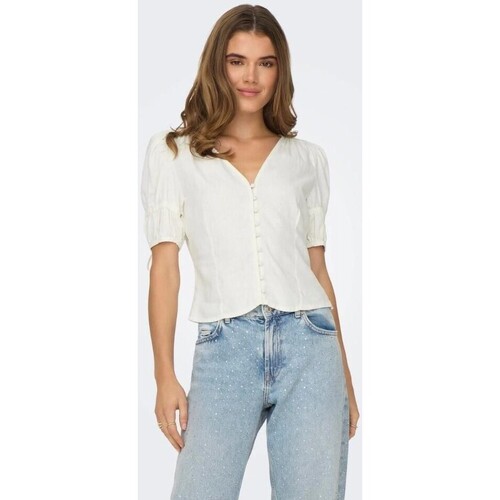 Υφασμάτινα Γυναίκα T-shirts & Μπλούζες Only 15311005 CARO Άσπρο