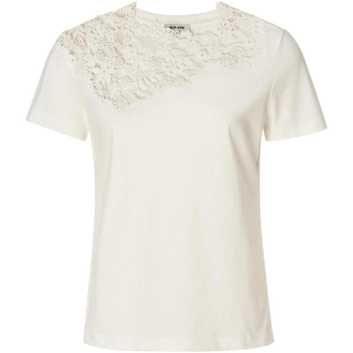 Υφασμάτινα Γυναίκα T-shirt με κοντά μανίκια Salsa  Άσπρο