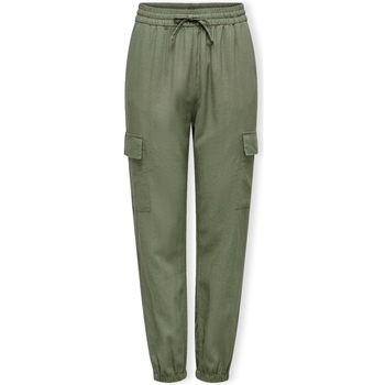 Only Noos Caro Pull Up Trousers - Oil Green Green