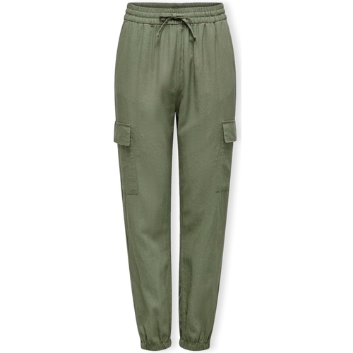 Υφασμάτινα Γυναίκα Παντελόνια Only Noos Caro Pull Up Trousers - Oil Green Green