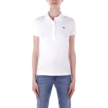 Υφασμάτινα Γυναίκα T-shirt με κοντά μανίκια Lacoste DF3443 Άσπρο