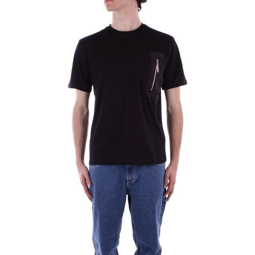 Υφασμάτινα Άνδρας T-shirt με κοντά μανίκια Costume National CMS47011TS 8704 Black