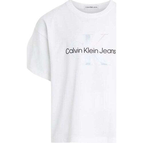 Υφασμάτινα Κορίτσι T-shirt με κοντά μανίκια Calvin Klein Jeans IG0IG02434 Άσπρο
