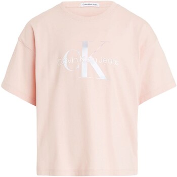 Υφασμάτινα Κορίτσι T-shirt με κοντά μανίκια Calvin Klein Jeans IG0IG02434 Ροζ