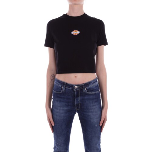 Υφασμάτινα Γυναίκα T-shirt με κοντά μανίκια Dickies DK0A4XPO Black