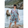 Υφασμάτινα Γυναίκα Φορέματα Isla Bonita By Sigris Κουρτίνα Μπλέ