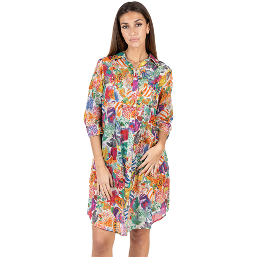 Υφασμάτινα Γυναίκα Κοντά Φορέματα Isla Bonita By Sigris Φόρεμα Multicolour