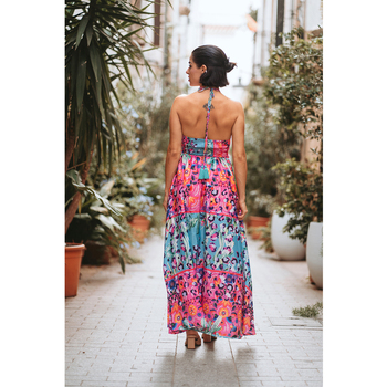 Isla Bonita By Sigris Φόρεμα Midi Ροζ