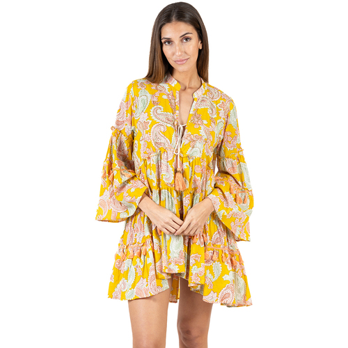 Υφασμάτινα Γυναίκα Κοντά Φορέματα Isla Bonita By Sigris Κοντό Φόρεμα Yellow