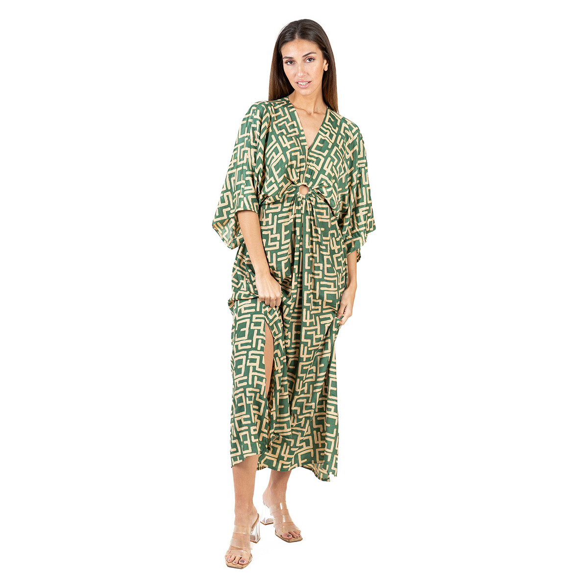 Υφασμάτινα Γυναίκα Μακριά Φορέματα Isla Bonita By Sigris Φόρεμα Midi Green