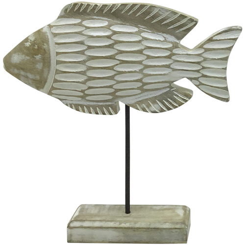 Σπίτι Αγαλματίδια και  Signes Grimalt Ξύλινο Ψάρι Grey