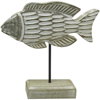 Σπίτι Αγαλματίδια και  Signes Grimalt Ξύλινο Ψάρι Grey