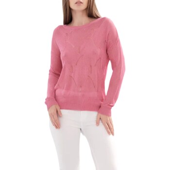 Υφασμάτινα Γυναίκα Μπλουζάκια με μακριά μανίκια White Wise WW29037 Ροζ