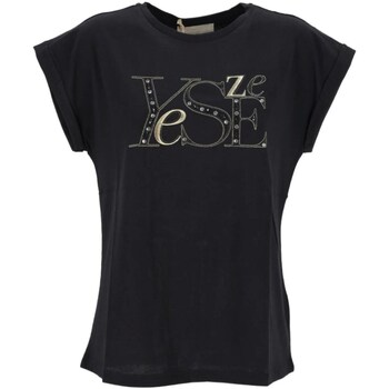 Υφασμάτινα Γυναίκα T-shirt με κοντά μανίκια Yes Zee T239-LU01 Black