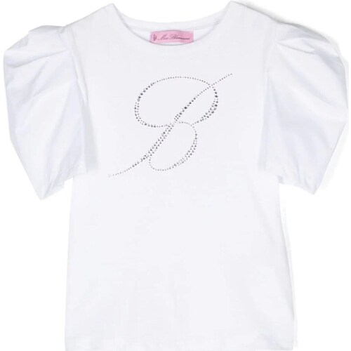 Υφασμάτινα Κορίτσι T-shirt με κοντά μανίκια Miss Blumarine IA4134J5003 Άσπρο