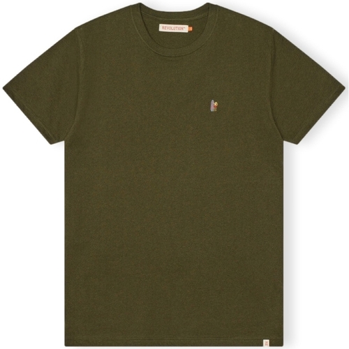 Υφασμάτινα Άνδρας T-shirts & Μπλούζες Revolution T-Shirt Regular 1364 POS - Army Mel Green