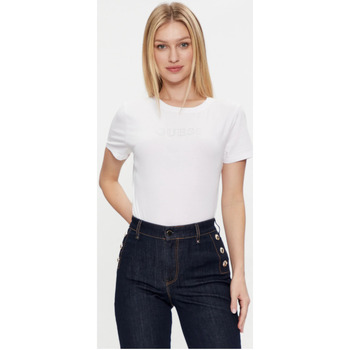 Υφασμάτινα Γυναίκα T-shirts & Μπλούζες Guess V4GI09 J1314 Άσπρο