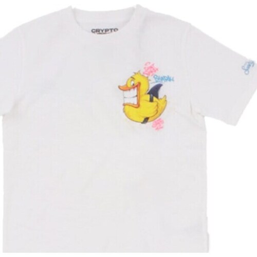 Υφασμάτινα Αγόρι T-shirt με κοντά μανίκια Mc2 Saint Barth TSH0001 02736F Άσπρο