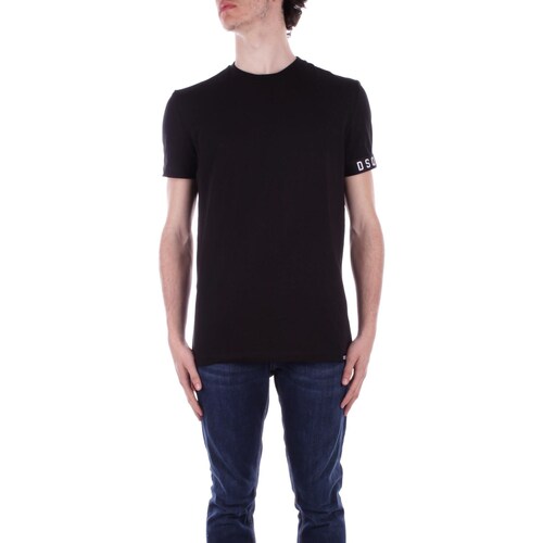 Υφασμάτινα Άνδρας T-shirt με κοντά μανίκια Dsquared D9M3S5400 Black