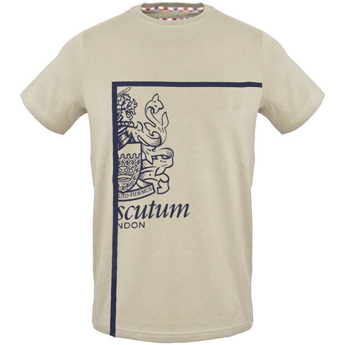 Υφασμάτινα Άνδρας T-shirt με κοντά μανίκια Aquascutum tsia127 12 brown Brown