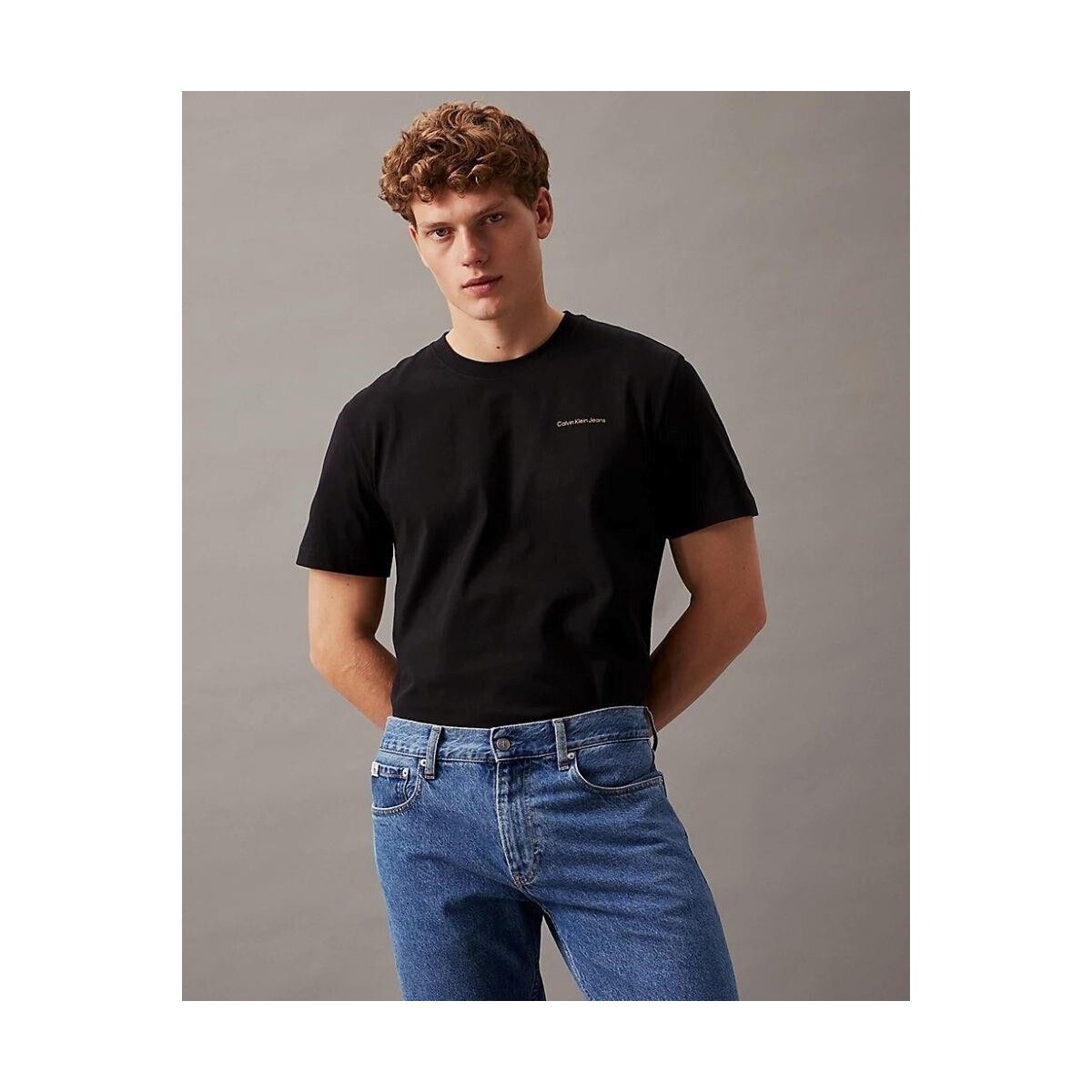 Υφασμάτινα Άνδρας T-shirt με κοντά μανίκια Calvin Klein Jeans J30J325679BEH Black