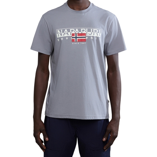Υφασμάτινα Άνδρας T-shirt με κοντά μανίκια Napapijri 236350 Grey