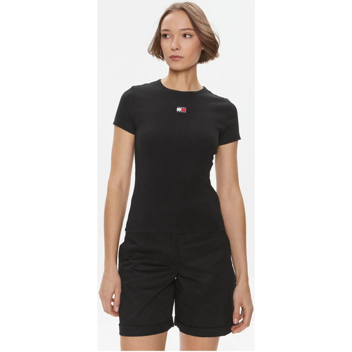 Υφασμάτινα Γυναίκα T-shirts & Μπλούζες Tommy Jeans DW0DW17881 Black