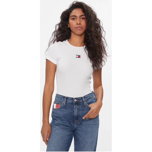 Υφασμάτινα Γυναίκα T-shirts & Μπλούζες Tommy Jeans DW0DW17881 Άσπρο