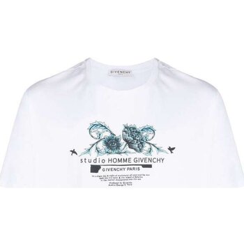 Υφασμάτινα Άνδρας T-shirt με κοντά μανίκια Givenchy BM70Y33002 Άσπρο