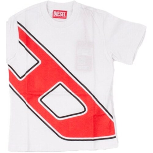 Υφασμάτινα Αγόρι T-shirt με κοντά μανίκια Diesel J01905-KYAYD Άσπρο