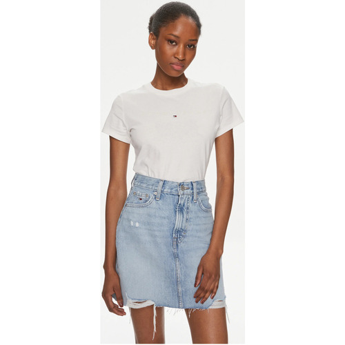 Υφασμάτινα Γυναίκα T-shirts & Μπλούζες Tommy Jeans DW0DW17827 Άσπρο