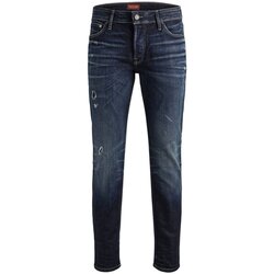 Υφασμάτινα Άνδρας Skinny jeans Jack & Jones TOM ORIGINAL JJ 117 12141765 Μπλέ