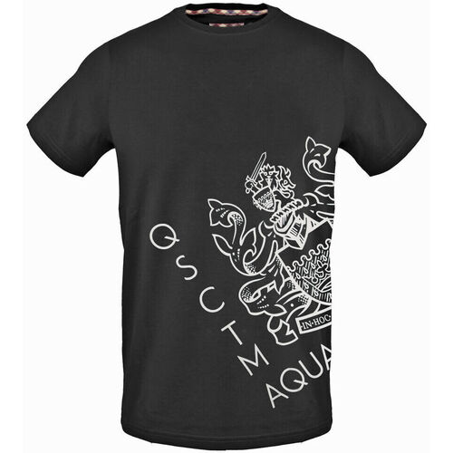 Υφασμάτινα Άνδρας T-shirt με κοντά μανίκια Aquascutum - tsia115 Black