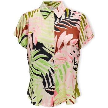 Υφασμάτινα Γυναίκα Μπλούζες Only Shaila Shirt S/S - Tropical Peach Multicolour