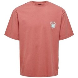 Υφασμάτινα Άνδρας T-shirt με κοντά μανίκια Only & Sons  22028751 KASEN Red