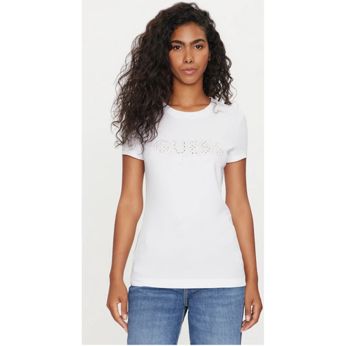 Υφασμάτινα Γυναίκα T-shirts & Μπλούζες Guess W4GI14 J1314 Άσπρο