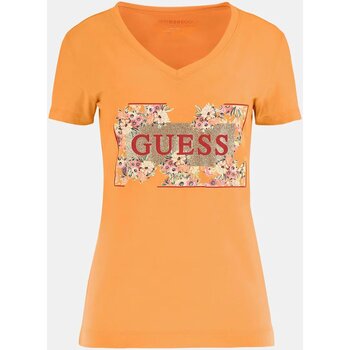 Υφασμάτινα Γυναίκα T-shirts & Μπλούζες Guess W4GI23 J1314 Orange