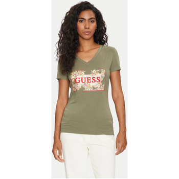 Υφασμάτινα Γυναίκα T-shirts & Μπλούζες Guess W4GI23 J1314 Green