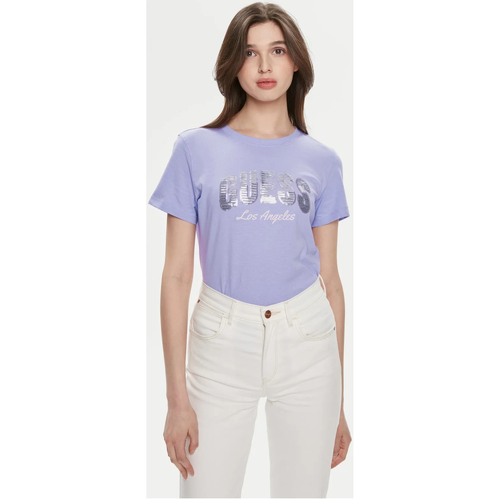 Υφασμάτινα Γυναίκα T-shirts & Μπλούζες Guess W4GI31 I3Z14 Violet