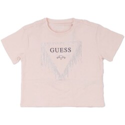 Υφασμάτινα Κορίτσι T-shirt με κοντά μανίκια Guess J4RI24K6YW4 Ροζ