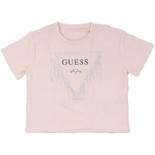 Υφασμάτινα Κορίτσι T-shirt με κοντά μανίκια Guess J4RI24K6YW4 Ροζ