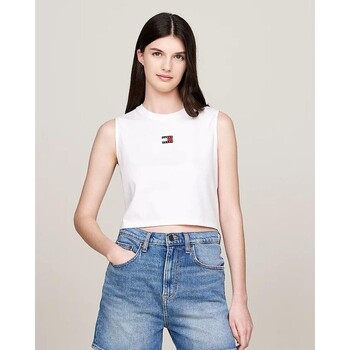 Υφασμάτινα Γυναίκα T-shirts & Μπλούζες Tommy Hilfiger DW0DW18422YBR Άσπρο