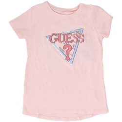 Υφασμάτινα Κορίτσι T-shirt με κοντά μανίκια Guess J4RI47K6YW4 Ροζ