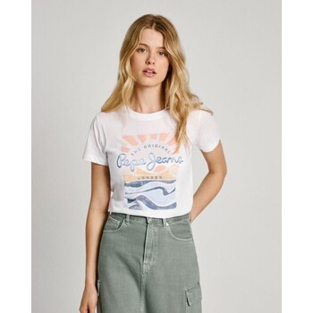 Υφασμάτινα Γυναίκα T-shirts & Μπλούζες Pepe jeans PL505885 ESHA Άσπρο