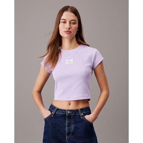 Υφασμάτινα Γυναίκα T-shirts & Μπλούζες Calvin Klein Jeans J20J223552 Violet