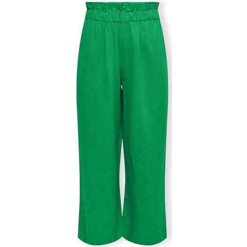 Υφασμάτινα Γυναίκα Παντελόνια Only Solvi-Caro Linen Trousers - Green Bee Green